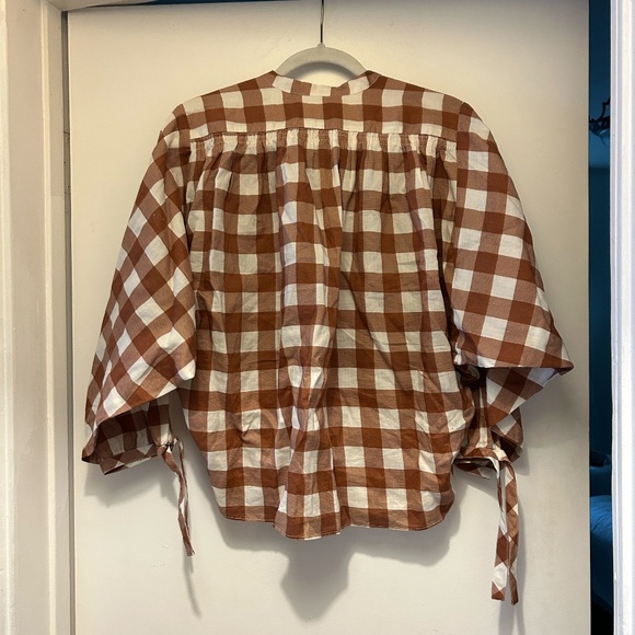 DOEN HEATHER TAYLOR OKEEFFE GINGHAM TOP - Picture 10 of 14